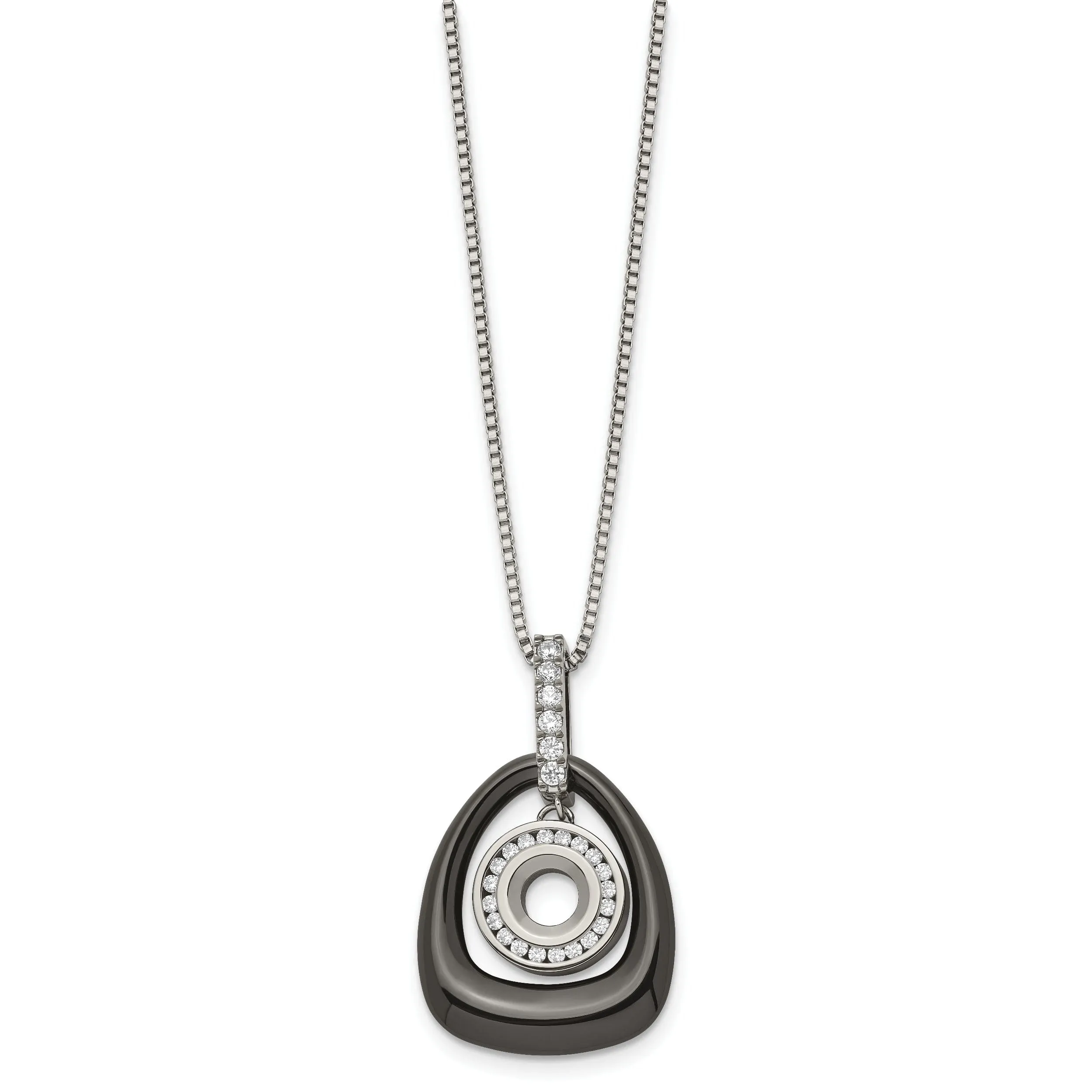 Polish Ceramic Titanium Pendant Steel Necklace