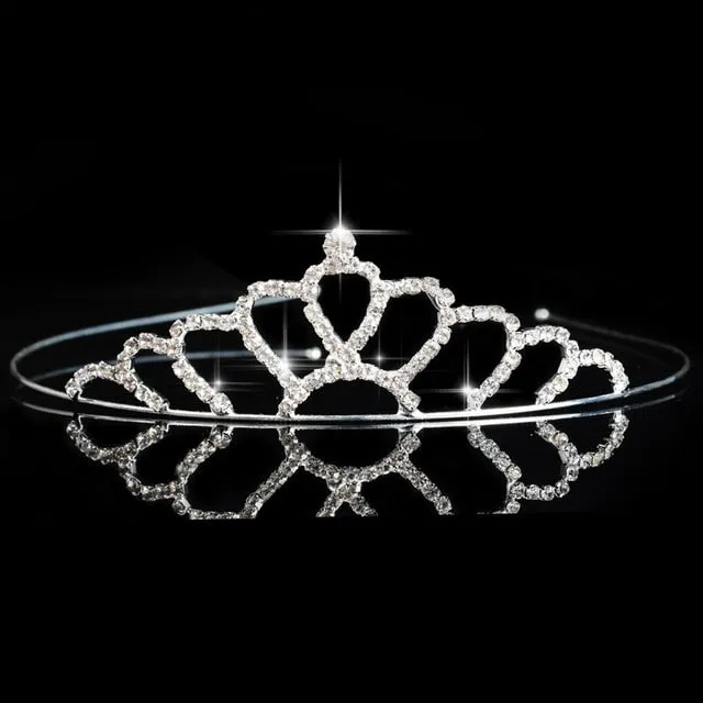 Princess Wedding Bridal Flower Girl Tiara-Crown-Headband Crystal Rhinestone Jewelry Hair Accessories