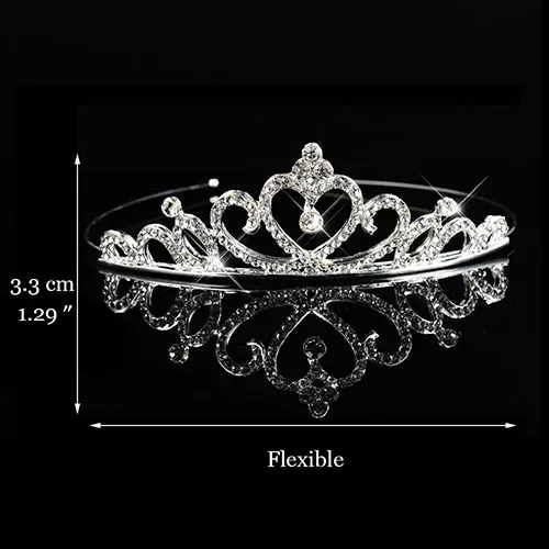 Princess Wedding Bridal Flower Girl Tiara-Crown-Headband Crystal Rhinestone Jewelry Hair Accessories