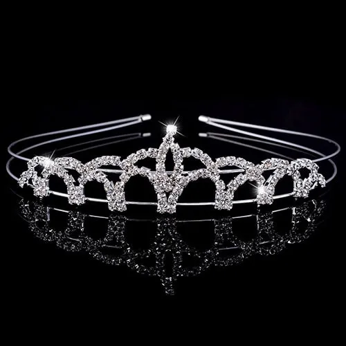 Princess Wedding Bridal Flower Girl Tiara-Crown-Headband Crystal Rhinestone Jewelry Hair Accessories