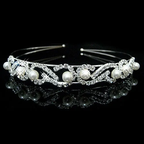 Princess Wedding Bridal Flower Girl Tiara-Crown-Headband Crystal Rhinestone Jewelry Hair Accessories