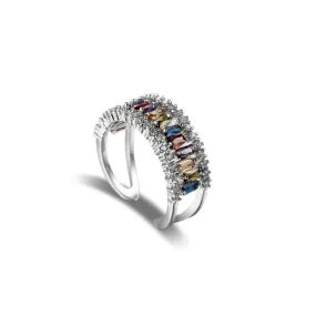 Rainbow Open Cuff Ring