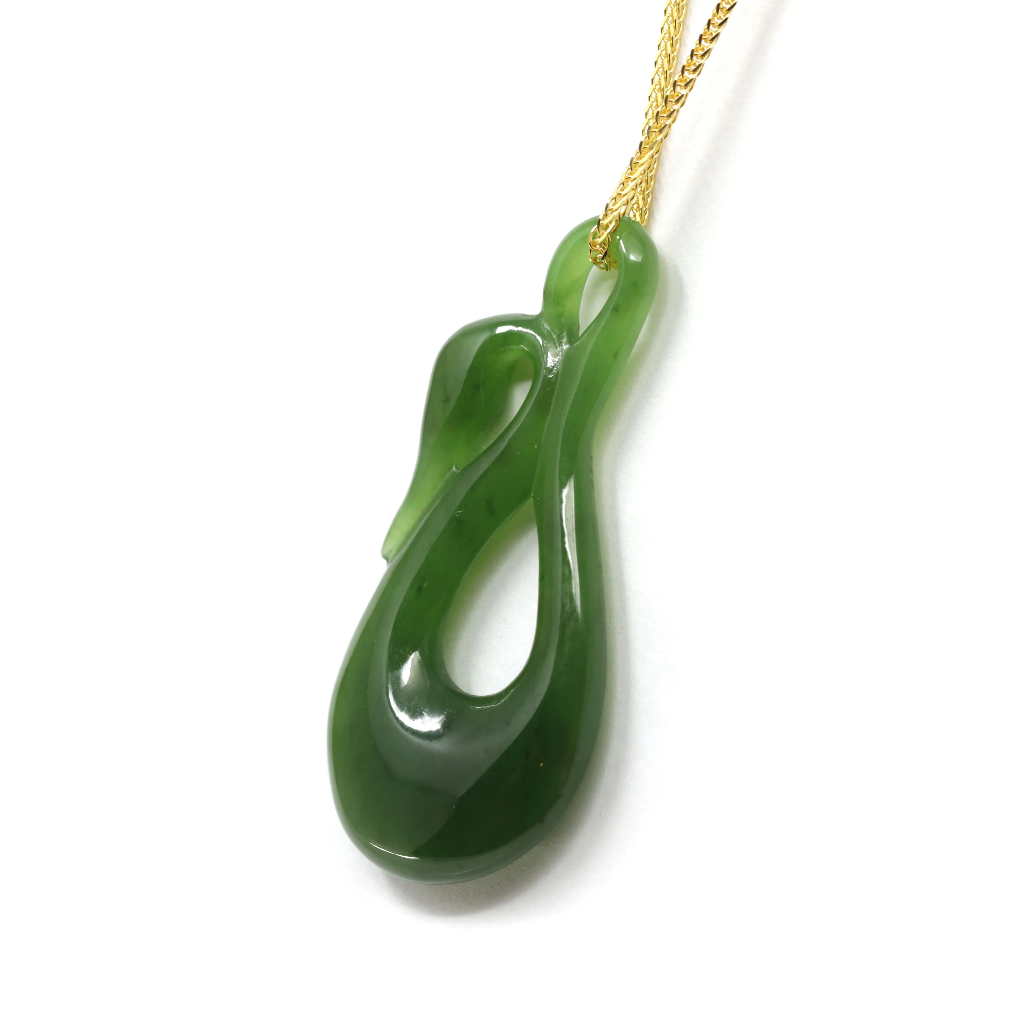 RealJade® "LOVE Swan" Necklace – Represents Harmonious Relationships, Natural Nephrite Jade Swan Necklace