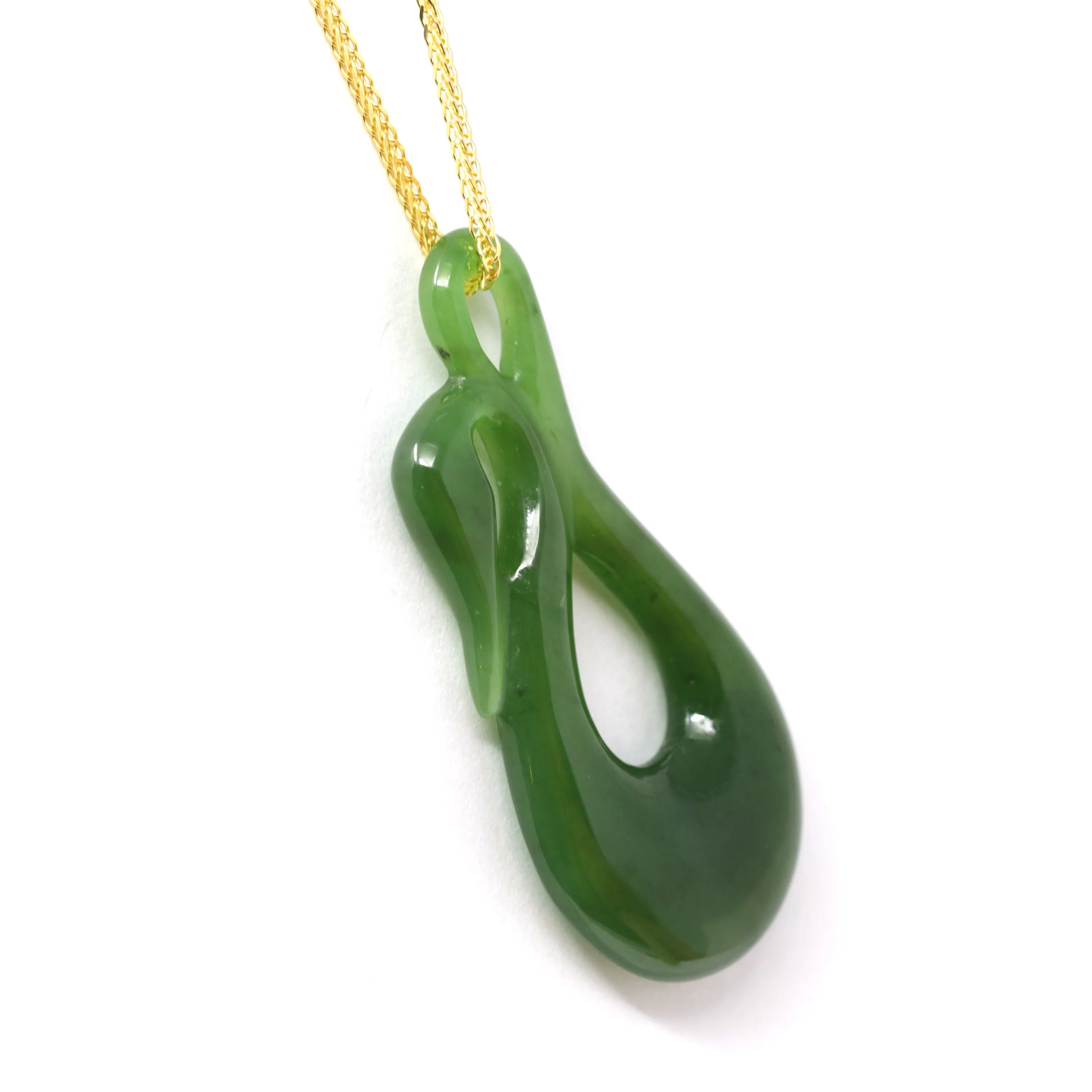 RealJade® "LOVE Swan" Necklace – Represents Harmonious Relationships, Natural Nephrite Jade Swan Necklace