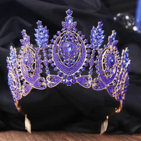 Regal  Hearts Full Crystal Tiara Crown Hair Accessories