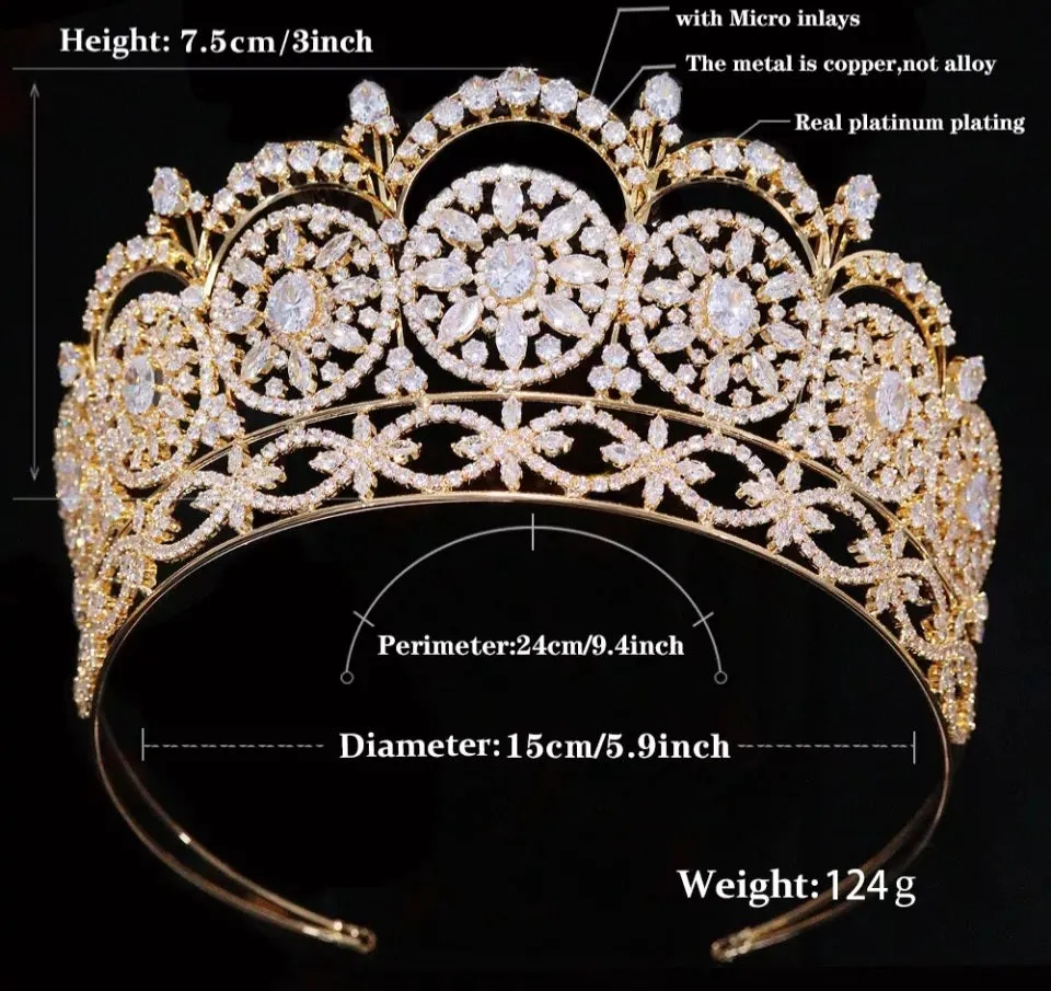 Royal bridal pageant tiara and earring set at Bling Brides Bouquet Online Bridal Store