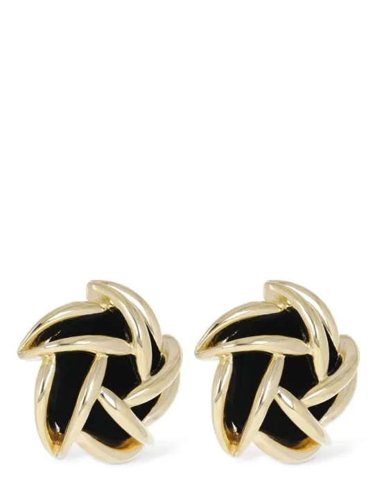 Saint Laurent   Vintage Spiral brass earrings 