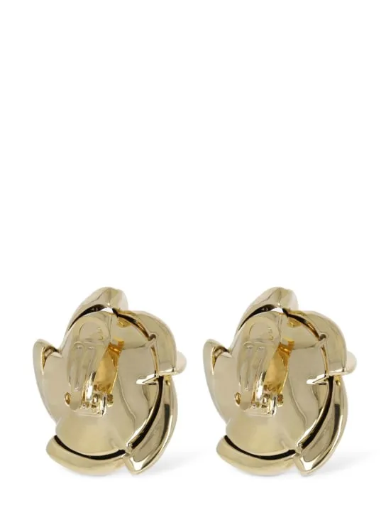 Saint Laurent   Vintage Spiral brass earrings 