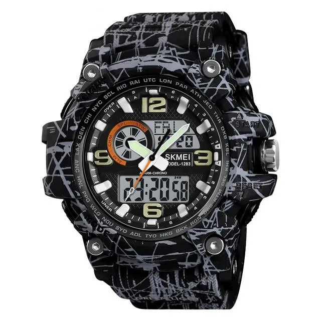 SKMEI 1283 Awesome Chronograph Sport Watch for Men w/ 5Bar Waterproof