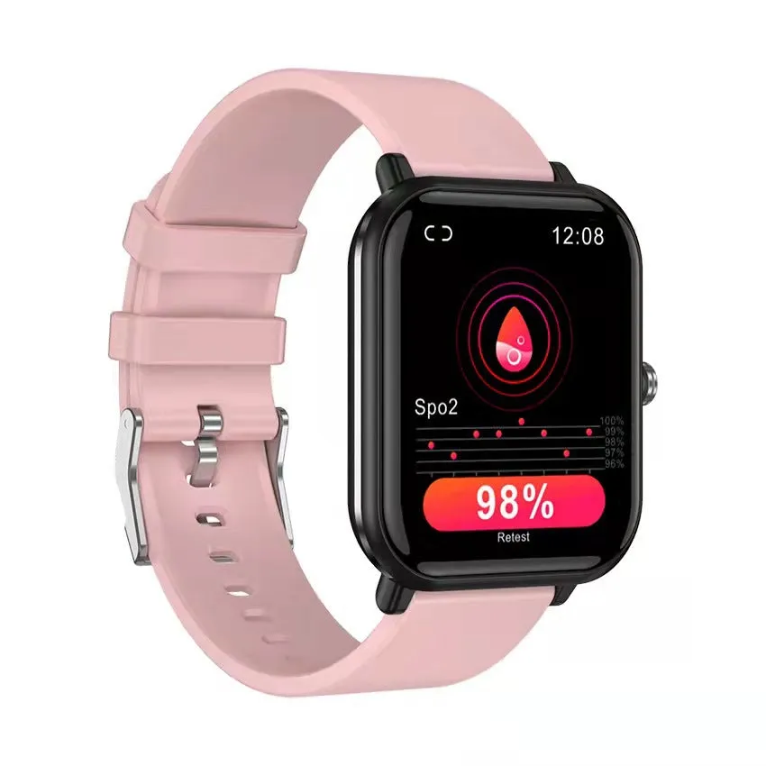 Smart Watch Body Temperature Heart Rate Blood Pressure Blood Oxygen Full Touch Weather Forecast Controlled by Music