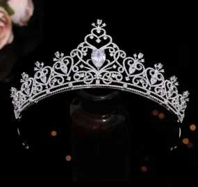 Sparkling Micro Inlaid 5A Zircon Tiara Cubic Zirconia Hair Accessory