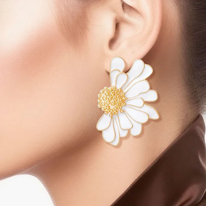 Studs Tropical Flower Earrings for Women