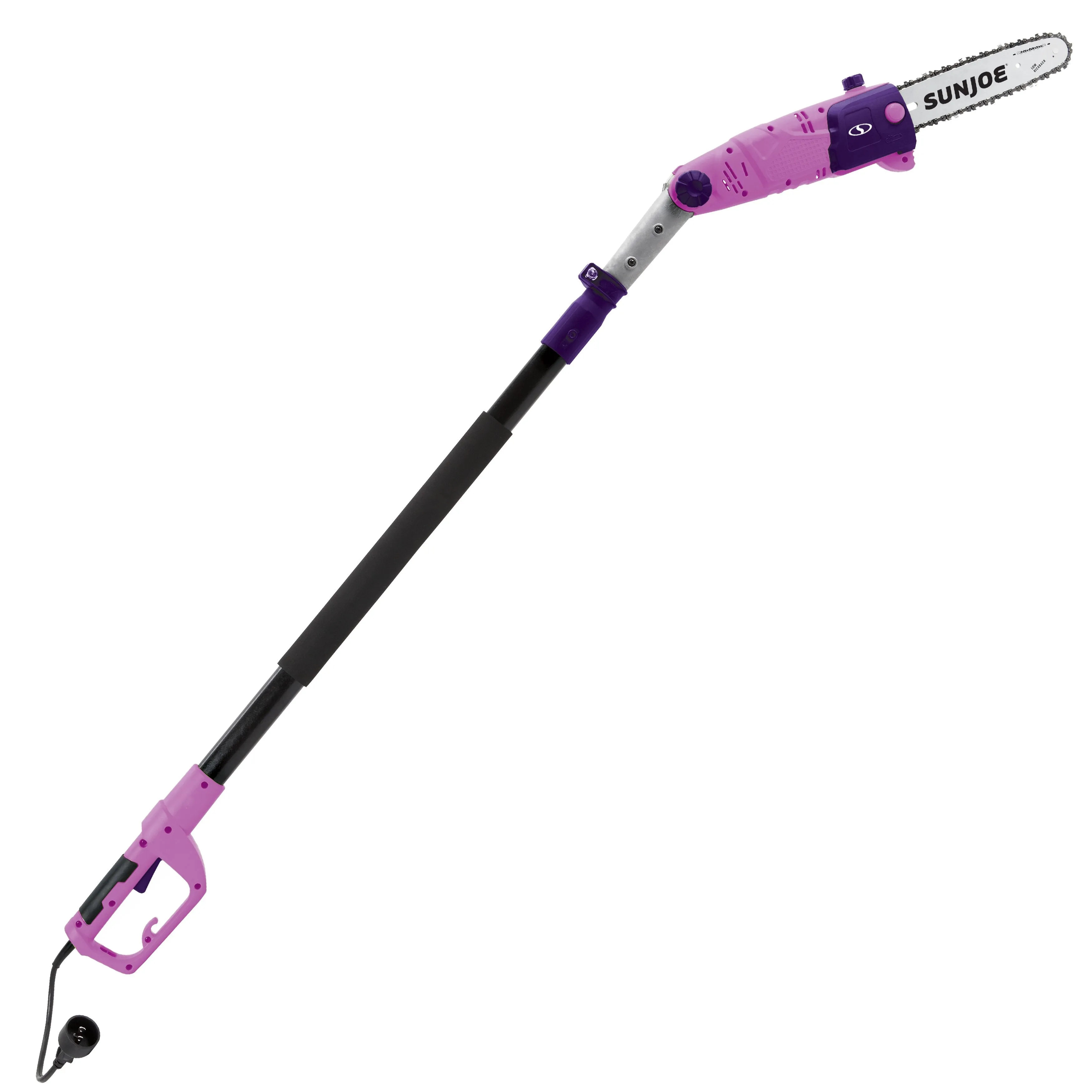 Sun Joe SWJ803E-PRP Electric Multi-Angle Pole Chain Saw | 10 inch | 8.0 Amp (Purple)