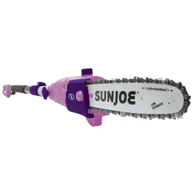 Sun Joe SWJ803E-PRP Electric Multi-Angle Pole Chain Saw | 10 inch | 8.0 Amp (Purple)