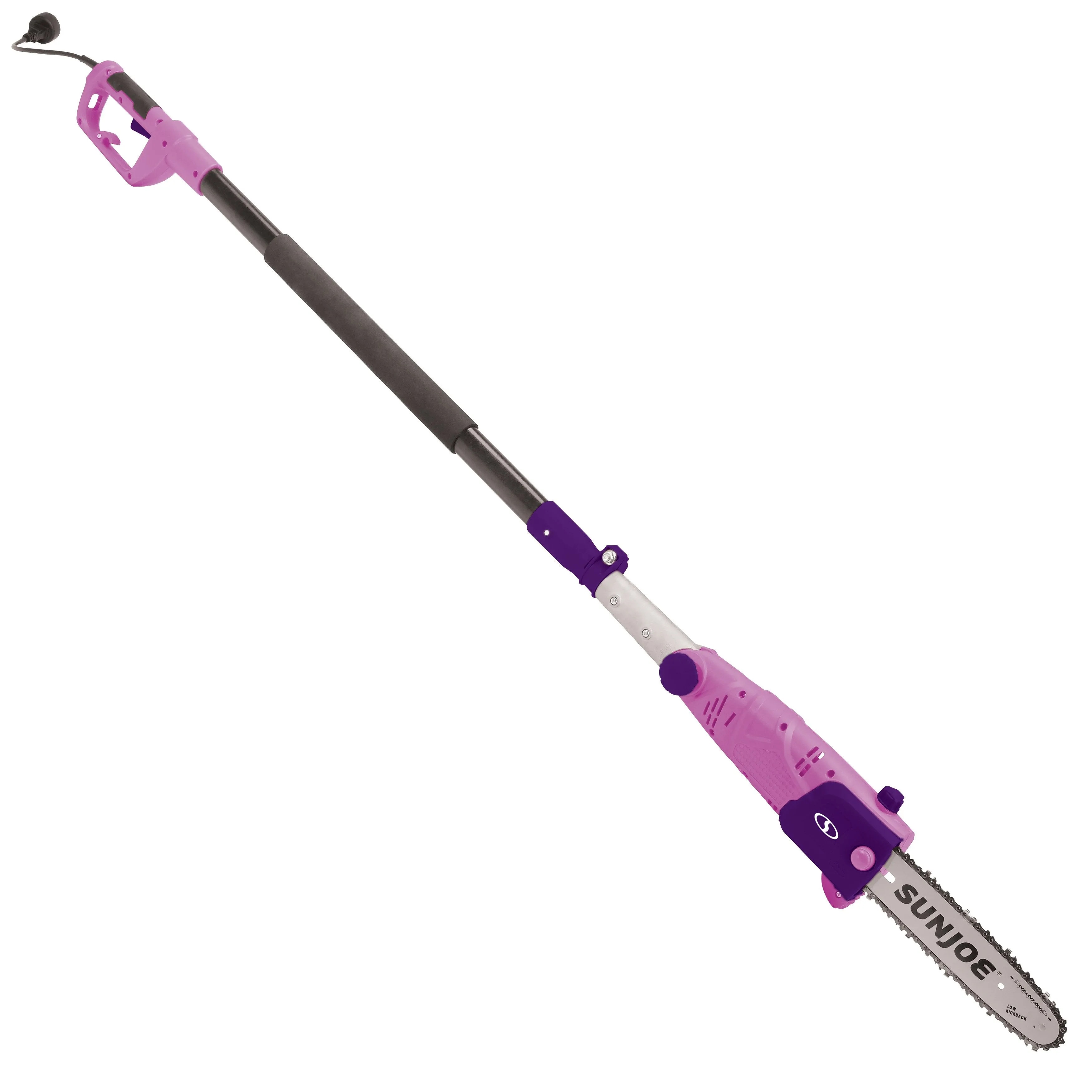 Sun Joe SWJ803E-PRP Electric Multi-Angle Pole Chain Saw | 10 inch | 8.0 Amp (Purple)