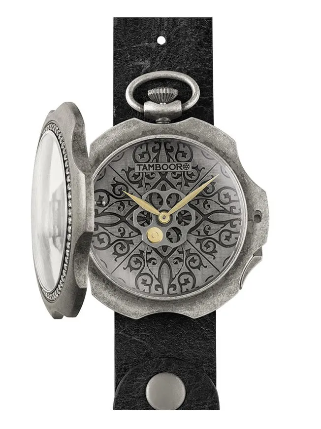 TAMBOORO Men’s watch - TATTOO - DIRTY SILVER - ZIRCONIA - TB-101-SL-ZW-SL-CP