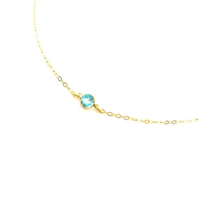 Teagan Blue Topaz Necklace | Gold