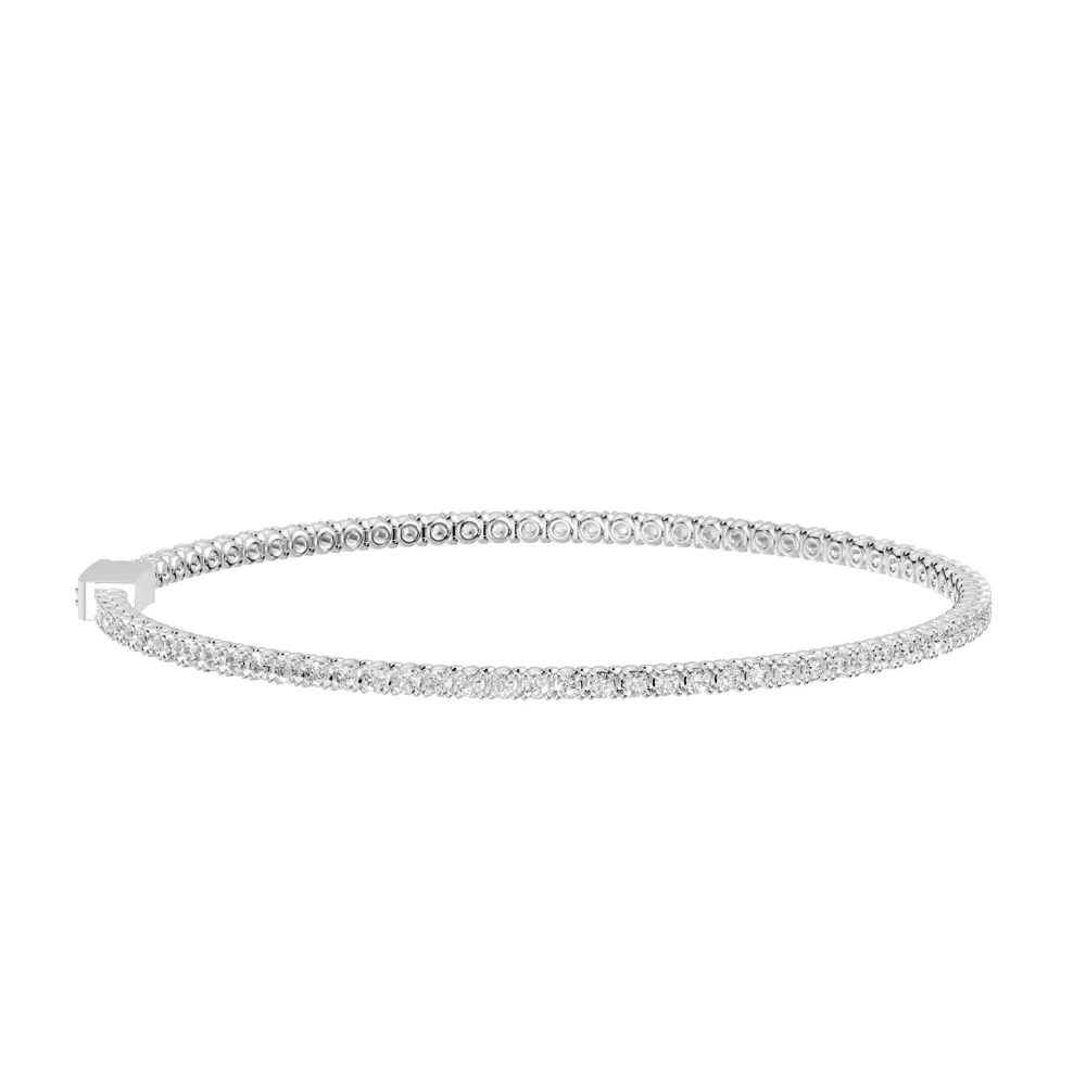 Tennis Bracelet with 1.50ct of Laboratory Grown Diamonds in Sterling Silver and Platinum