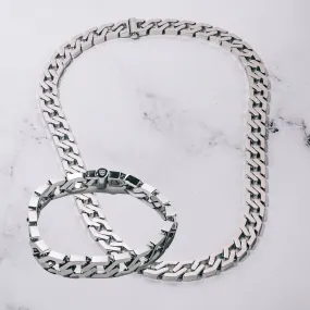 TITAN Chain 2pc. Set 18K White Gold - 10mm