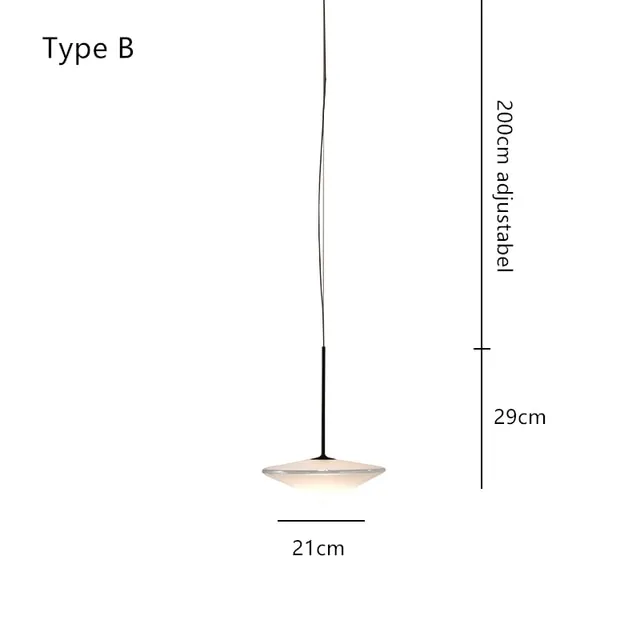 Vibia Led Pendant Lights Designer Postmodern Glass Hanging Lamp For Dining Room Bedroom Nordic Bar Decor Home Kitchen Fixtures