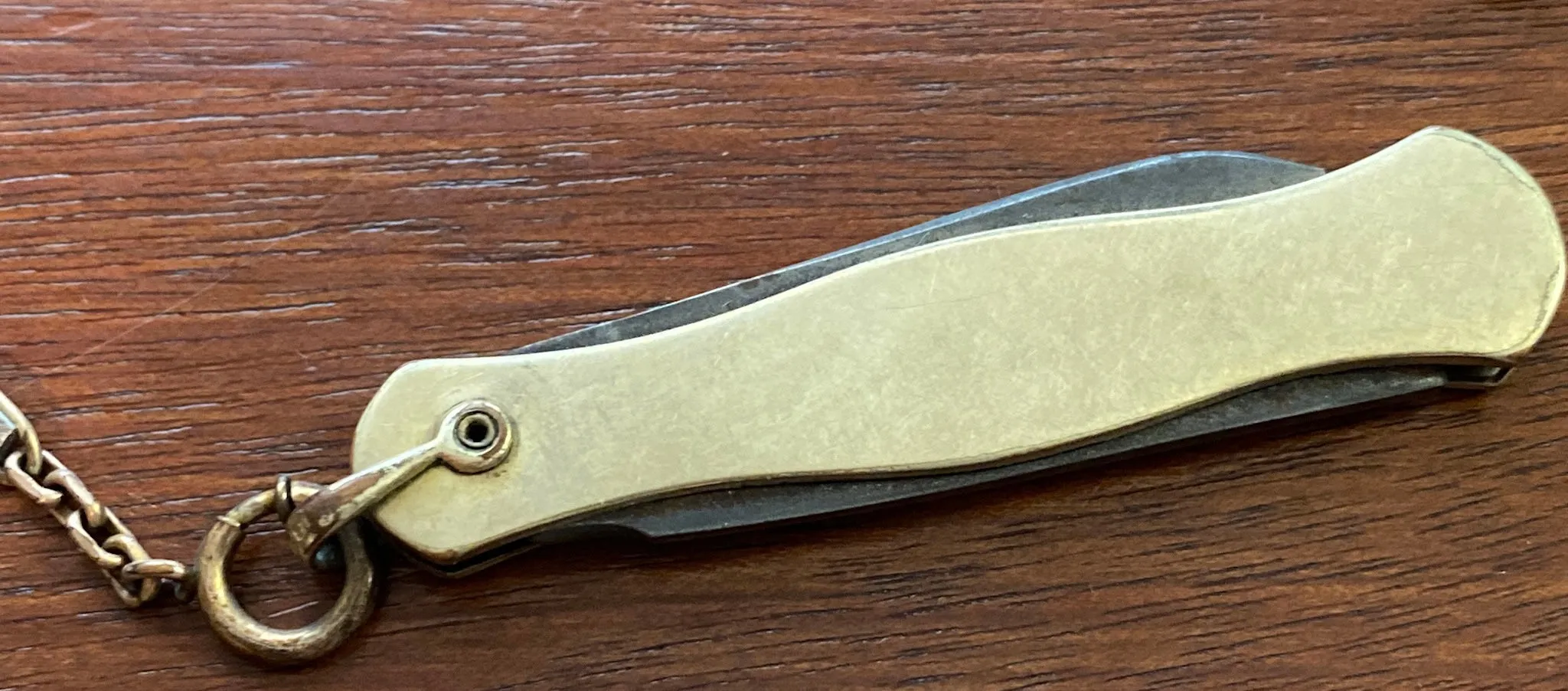 Victorian BB Co Pocket Knife Gold Filled Chain Two Tone Chasing