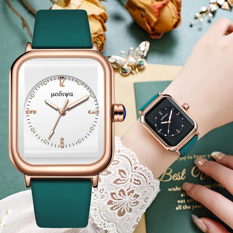 Women Watches Silicone Strap Creative Quartz Watch Square Watch Simple Lady Clock Wristwatch Relogio Feminino Gift