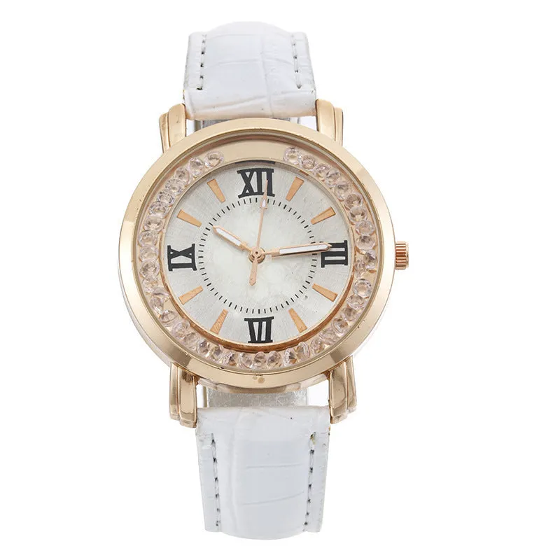 Women's Mobile Diamond Watch Casual Fashion Women's Watch Belt Quartz Watch