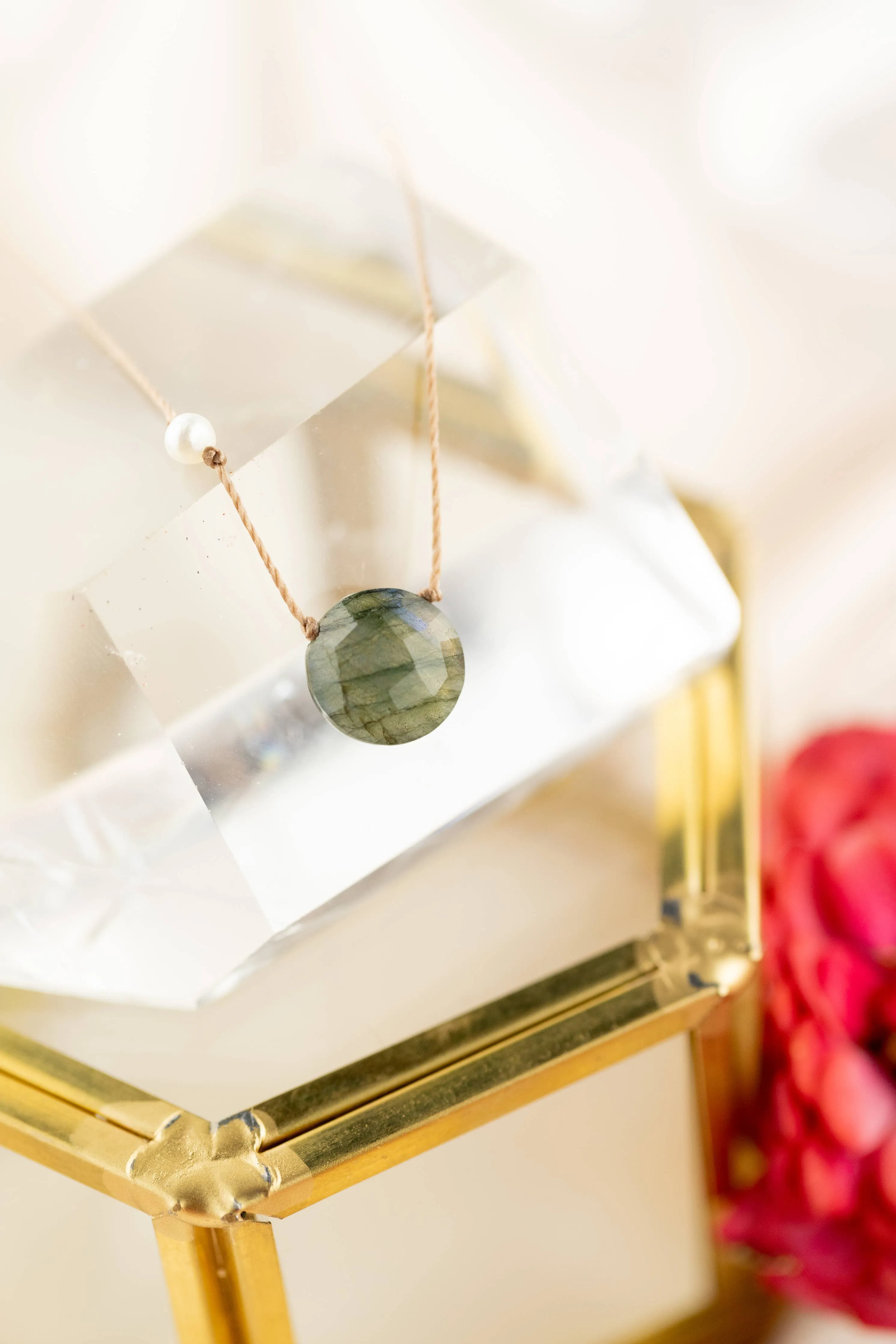 You Are Resilient Necklace - Pearl & Labradorite